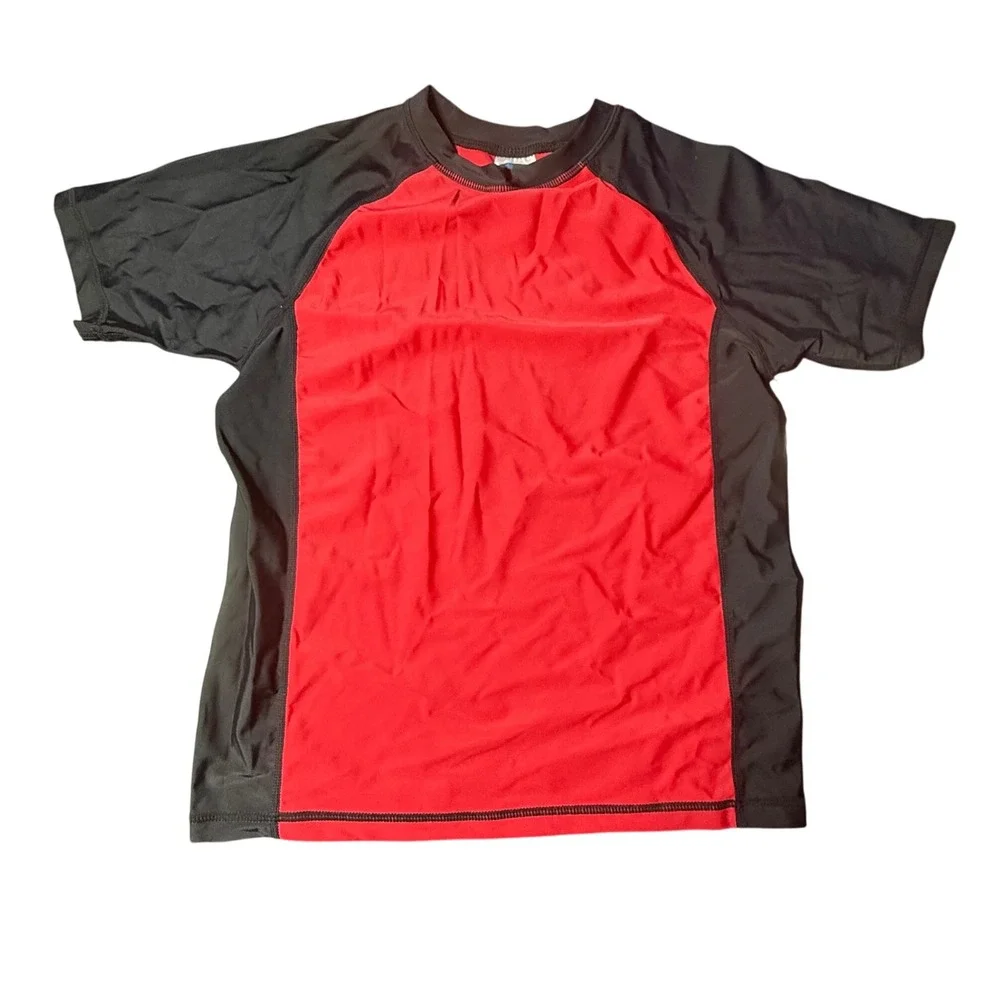 Coastalista Rash‎ Guard SPF 50+ Swim Shirt Short Sleeve Top Kids Youth Small